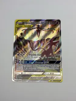 Pokemon TCG Espeon & Deoxys GX Tag Team Black Star Promo Card #SM240 LP/NM - Image 1