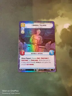 Star Wars Unlimited JTL Hyperspace Foil Card #781 Admiral Yularen - Image 1