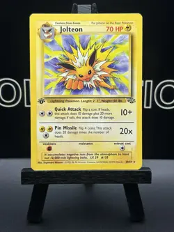 Jolteon 20/64 Jungle First 1st Edition Regular Rare Pokemon Card LP - Image 2