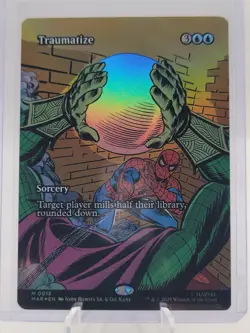 MTG Traumatize 0015 Foil (Borderless) M Marvel Universe Eternal-Legal NM MAR - Image 1