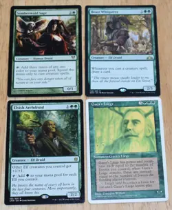 MTG Rare 4x Green Legends Thriss, Nantuko Primus, Kamahl, Marwyn & Titania - Image 1
