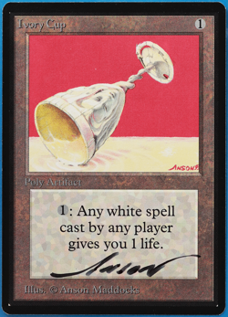 Ivory Cup Beta NM Artifact Uncommon SIGNED MAGIC MTG CARD (ID# 504649) ABUGames - Image 1