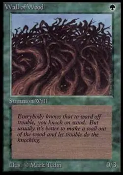 MTG English Wall of Wood NM Normal Alpha - Image 1