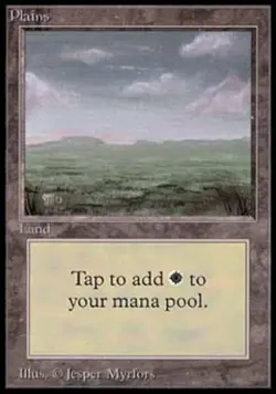 MTG English Plains C NM Normal Beta - Image 1