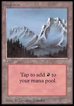 MTG English Mountain B NM Normal Beta - Image 1