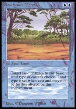 MTG English Phantasmal Terrain NM Normal Alpha - Image 1