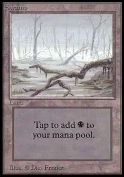 MTG English Swamp NM Normal Beta - Image 1