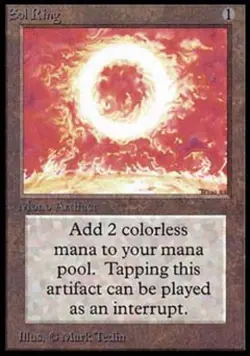 MTG English Sol Ring Light Play Normal Alpha - Image 1