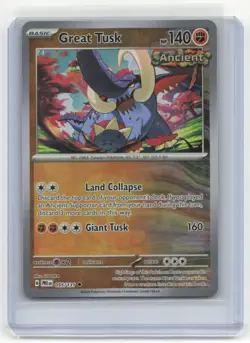 2025 Pokemon TCG Great Tusk EX Prismatic Evolutions #055/131 MasterBall Holo - Image 1