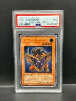 Yugioh PSA 9 MINT JAPANESE Big Shield Gardna DL1-136 Ultimate Rare 2002 S#4335 - Image 1