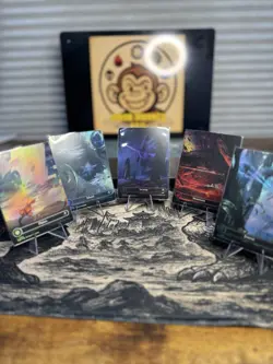 MTG Edge of Eternities - Full Art Land Set of 5 Cards - All Foils - Image 1