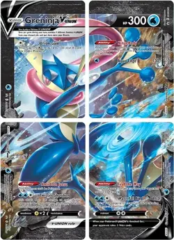 Greninja V Union SWSH155 156 157 158 | Pokemon Black Star Promo 4 Card Set | NM - Image 1