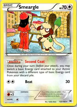 Smeargle 123/162 BREAKthrough English Pokemon Card TCG LP - Image 1