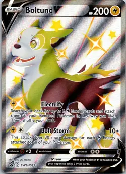 Boltund V Black Star Promo - SWSH085 Sword & Shield Promos - Pokemon TCG Card NM - Image 1