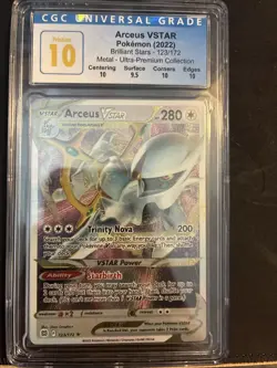 Arceus VSTAR 123/172 METAL Card Ultra Premium Collection CGC Pristine 10 - Image 1