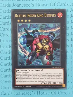 LD10-EN036 Battlin' Boxer King Dempsey Ultra Rare Yu-Gi-Oh Card 1st Edition New - Image 1