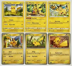Pikachu Fans Pokemon Card Collection Set of 6 Pikachu English Cards NM - Image 1