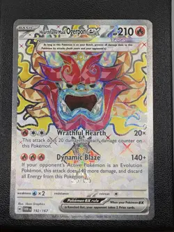 Hearthflame Mask Ogerpon EX TWM 192/167 Twilight Masquerade Card Pokemon TCG NM - Image 1