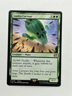 Jumbo Cactuar Card Final Fantasy MTG Fin Regular, Near Mint Condition - Image 1