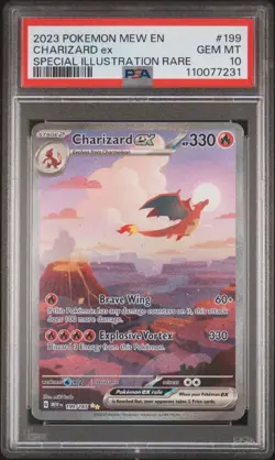 PSA 10 GEM MINT Charizard EX 199/165 Special Illustration Rare Pokemon Card - Image 1