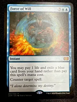 1x Force of Will - Near Mint, English - Double Masters MTG Magic Mythic Rare - Image 1