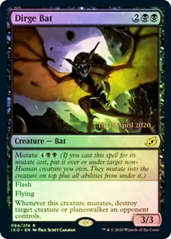 Dirge Bat - Foil - Prerelease Promo Light Play, English Magic the Gathering MTG - Image 1