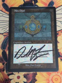 1x Signed Etched Foil Retro Frame Mox Opal Magic The Gathering Staple - Image 1