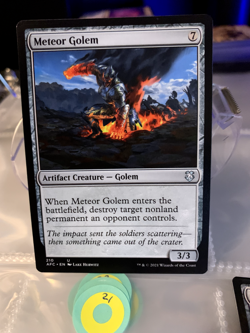 MTG Meteor Golem (210/359) Adventures in the Forgotten Realms Commander NM - Image 1