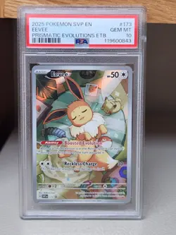 Pokemon TCG Eevee Prismatic Black Star Promo Card ETB #173 PSA 10 - Image 1