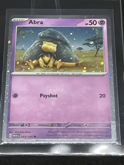 2023 Pokemon 151 Abra 63 /165 English TCG Cosmic Holographic Holo - Image 1