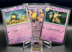 ABRA/KADABRA/ALAKAZAM EX-COSMO HOLO-PROMO-063-064/165-050-POKEMON-151-SHIPS FREE - Image 1