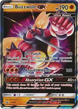 Moderately Played, English - 1 x Pokemon Buzzwole GX - SM69 - Ultra Rare Promo S - Image 1