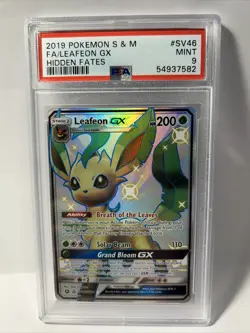 2019 Pokemon Sun & Moon Hidden Fates Shiny Leafeon GX #SV46 PSA 9 MINT - Image 2