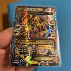 Pokemon M Primal Groudon EX 151/160 Ultra Rare Holo Mega Primal Clash Near Mint - Image 4