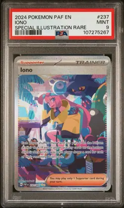 Pokemon Paldean Fates Iono SIR PSA 9 - Image 1
