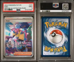 Pokemon Paldean Fates Iono SIR PSA 9 - Image 3