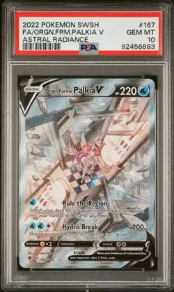 PSA 10 2022 POKEMON SWORD & SHIELD ASTRAL RADIANCE #167 FA/ORGN.FRM.PALKIA V - Image 1