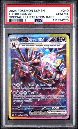 PSA 10 2024 POKEMON SSP EN-SURGING SPARKS #240 HYDREIGON ex SPECIAL ILLUSTRATION - Image 1