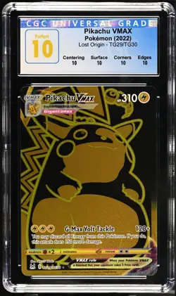CGC Perfect 10 Pikachu VMAX TG29 Lost Origin Trainer Gallery Gem Mint Pokemon - Image 1
