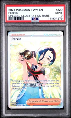 PSA 9 2024 POKEMON TWM EN-TWILIGHT MASQUERADE #220 PERRIN SPECIAL ILLUSTRATION - Image 1