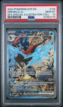 PSA 10 2024 POKEMON SVP BLACK STAR PROMO #132 GRENINJA ex SFA SPECIAL - Image 1