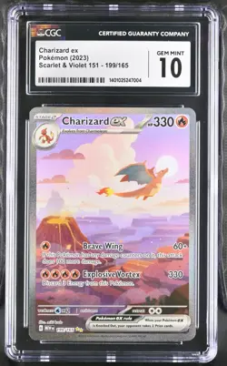 CGC 10 Charizard ex #190 Pokemon 151 Holo Rare Alt Art Pokemon 2023 GEM MINT - Image 1
