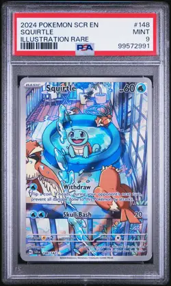 PSA 9 2024 POKEMON SCR EN-STELLAR CROWN #148 SQUIRTLE ILLUSTRATION RARE - Image 1