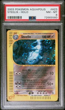 PSA 8 2003 POKEMON AQUAPOLIS #H23 STEELIX-HOLO - Image 1