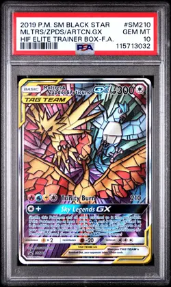 PSA 10 2024 2019 POKEMON PROMO SM210 MOLTRES & ZAPDOS & ARTICUNO GX ETB - Image 1