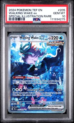 PSA 10 POKEMON TEMPORAL FORCES #205 WALKING WAKE ex SPECIAL ILLUSTRATION RARE - Image 1