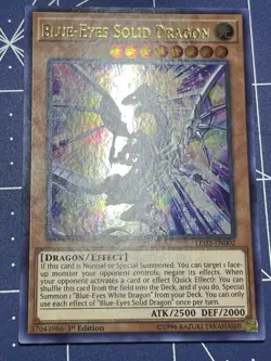 Yu-Gi-Oh Blue-Eyes Solid Dragon LED3-EN002 Ultra Rare 1st Edition Card NM - Image 2