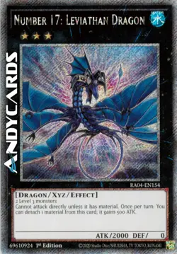 NUMBER 17: LEVIATHAN DRAGON • Segreta Platino • RA04 EN154 • 1Ed • Yugioh! - Image 1