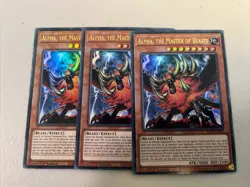 3x Alpha, the Master of Beasts 1st Euro English Ultra Rare RA01-EN022 Yu-Gi-Oh! - Image 1