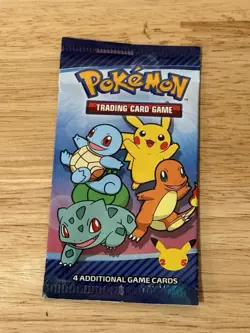 Pokemon 25th Anniversary McDonalds Promo Booster Card 2021 Factory Sealed - Image 1
